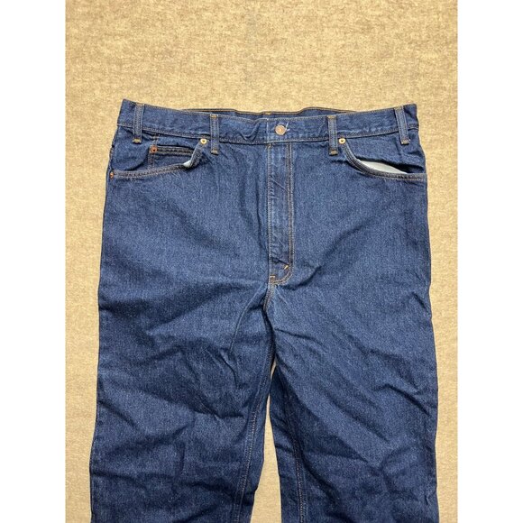 Vintage Levi's 505 Orange Tab Straight Leg Medium Wash Denim Jeans 42 X 34 - Picture 2 of 10